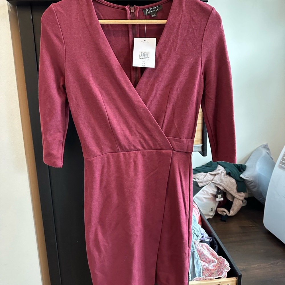 Maroon Topshop dress via Nordstrom